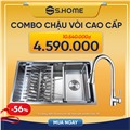 Combo chậu âm vòi rút giá chỉ 4590k